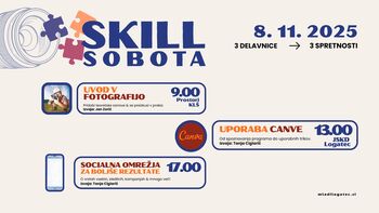SKILL SOBOTA – 3 izobraževalne delavnice