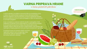 VARNA PRIPRAVA HRANE V ČASU POLETNIH PIKNIKOV