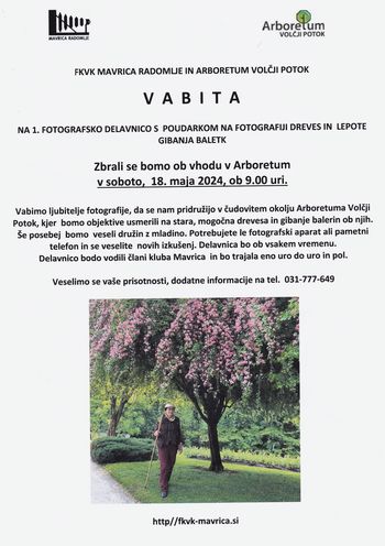 Fotografska delavnica v Arboretumu Volčji Potok