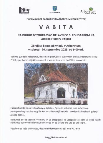 2. FOTOGRAFSKA DELAVNICA V ARBORETUMU