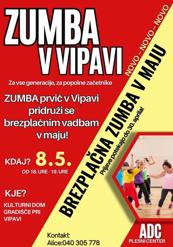 BREZPLAČNA ZUMBA V MAJU 