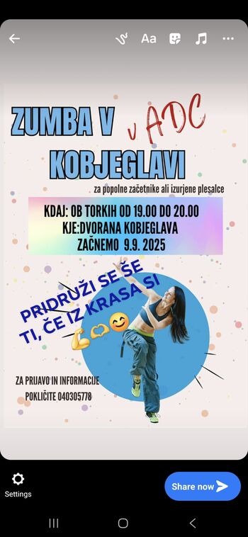 ZUMBA V KOBJEGLAVI