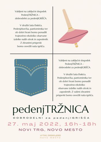 Na PedenjTRŽNICI dobrodelno za otroška igrišča