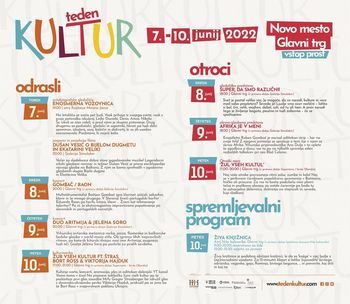 Teden kultur se vrača na Glavni trg v poletnem terminu Teden kultur se vrača na Glavni trg v poletnem terminu