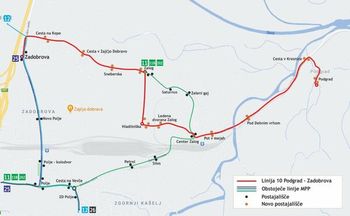 Nova linija mestnih avtobusov bo povezala Podgrad in Zadobrovo