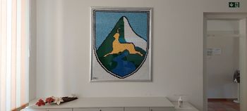 Grb občine Bovec v prenovljeni sejni sobi Grb občine Bovec v prenovljeni sejni sobi