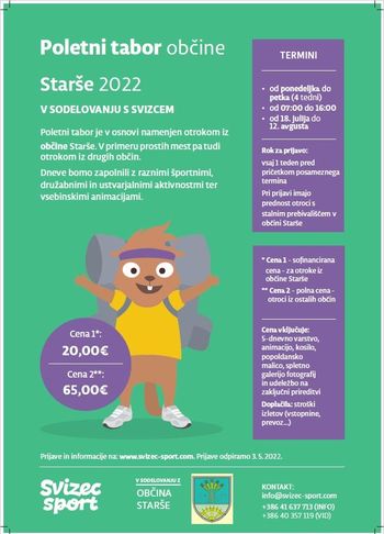 Poletni tabor občine Starše 2022