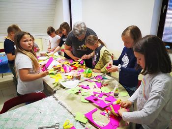Turistično društvo Nazarje: Otroci ustvarjali velikonočne dekoracije