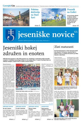 Jeseniške novice, 22. julij 2022-11