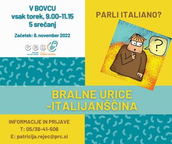 Brezplačno učenje italijanščine v Bovcu