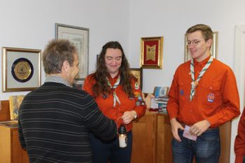 Bovški skavti pri županu