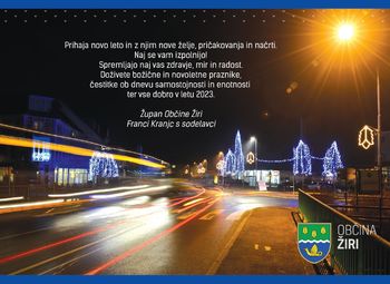 Voščilo župana Francija Kranjca s sodelavci.