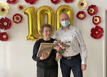 Praznovanje častitljivih 100 let naše drage občanke Marije Ostanek, po domače Mici