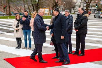 Na Trgu Toneta Čufarja sprejeli delegacijo iz pobratenega Nagolda