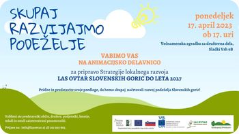 LAS Ovtar Slovenskih goric vabi na ANIMACIJSKO DELAVNICO