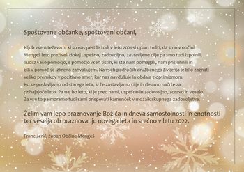 Božično - novoletno voščilo