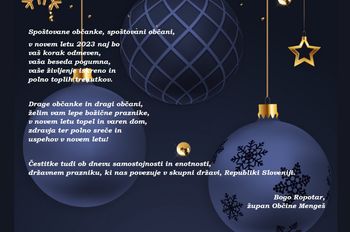 Voščilo za božični praznik in novo leto 2023