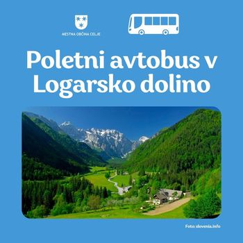 Mestna občina Celje tudi letos sofinancira poletni avtobus do Logarske doline