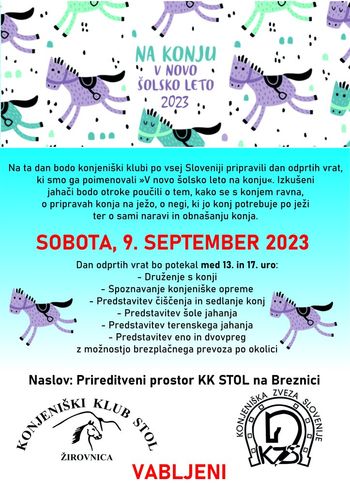 Dan odprtih vrat Konjeniškega kluba Stol