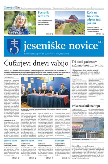 Jeseniške novice, 17. november 2023