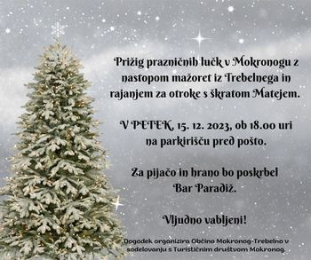 Prižig prazničnih lučk v Mokronogu Prižig prazničnih lučk v Mokronogu