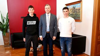 Novomeška kolesarska upa na sprejemu pri županu