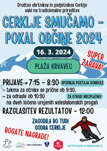 CERKLJE SMUČAMO - POKAL OBČINE 2024, 16. marec 2024