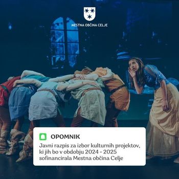 Objavljen je razpis za kulturne projekte v Mestni občini Celje