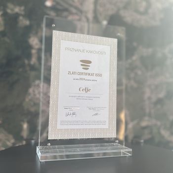 Mestna občina Celje prejemnica Zlatega ISSO certifikata Zlati kamen in med finalisti izbora za Občino zdravja 2024