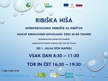 URNIK RIBIŠKE HIŠE OD 1. JULIJA 2024 NAPREJ