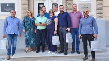 Predstavniki pobratene občine Prijedor v Bovcu
