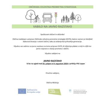 Vabilo na javno razstavo na temo priprave OCPS Vabilo na javno razstavo na temo priprave OCPS