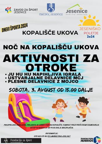Aktivnosti za otroke - Kopališče Ukova Aktivnosti za otroke - Kopališče Ukova