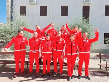 Ekipe prve pomoči in nastanitvena enota na vikend usposabljanju