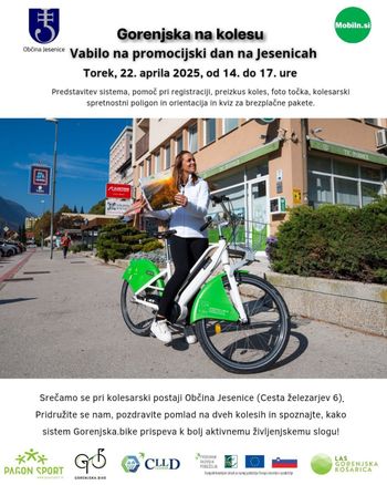 Predstavitev sistema izposoje koles Gorenjska.Bike