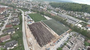 Nogometni park Brinje Grosuplje že dobiva svojo podobo