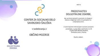 Vabilo: Predstavitev dolgotrajne oskrbe – 2. 6. 2025