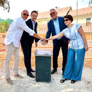 Položili temeljni kamen za protipoplavne ureditve v Celju