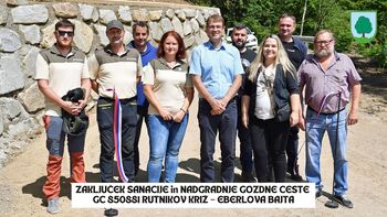 Odprtje sanirane in rekonstruirane gozdne ceste GC116065 Rutnikov križ – Eberlova bajta