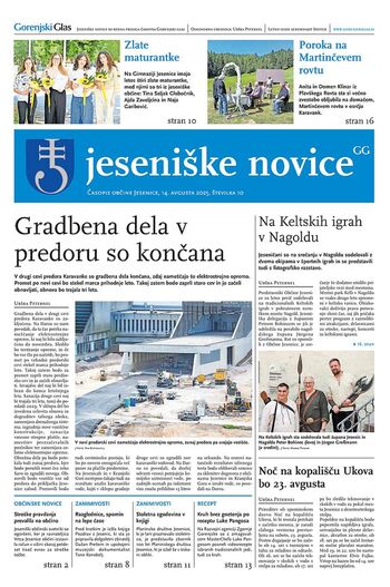Jeseniške novice, avgust 2025