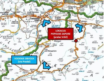 DELNE IN POPOLNE ZAPORE NA PRELAZU VRŠIČ