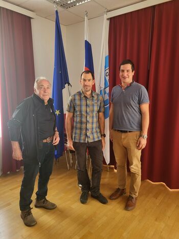 Svetovno priznani alpinist Aleš Česen na sprejemu pri županu Občine Preddvor