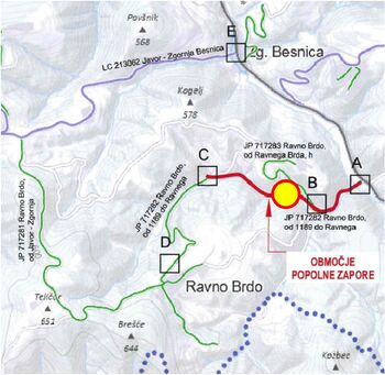 Prenavljamo za vas: zapora ceste JP 717282 Ravno Brdo