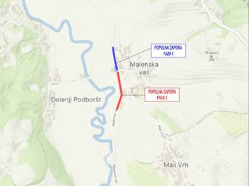 ZAČENJA SE REKONSTRUKCIJA CESTE, V ČASU DEL ZAPORA