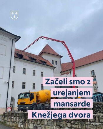 Ureditev mansarde Knežjega dvora za začasne razstave