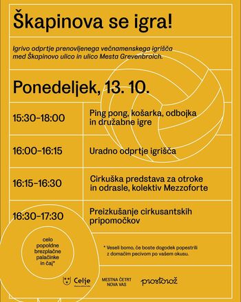 Igrivo odprtje igrišča na Škapinovi, ki smo ga prenovili na pobudo prebivalcev