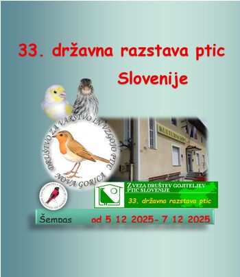 33. DRŽAVNA RAZSTAVA PTIC  33. DRŽAVNA RAZSTAVA PTIC