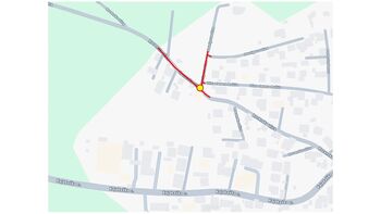 Zapora križišča Rocenska - Seunigova - Ulica Janeza Rožiča