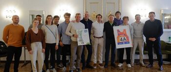 Slovenski kajakaši v Mestni hiši Slovenski kajakaši v Mestni hiši