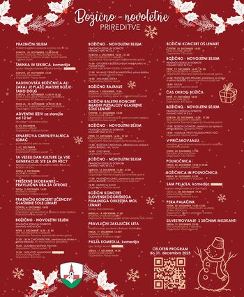 BOŽIČNO - NOVOLETNE PRIREDITVE V OBČINI LENART